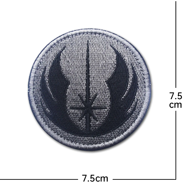 Circular logo Jedi Order Embroidered Hook&loop PVC Patch Reflective Funny Biker Motorcycles Tactical Armband Patches Outdoor