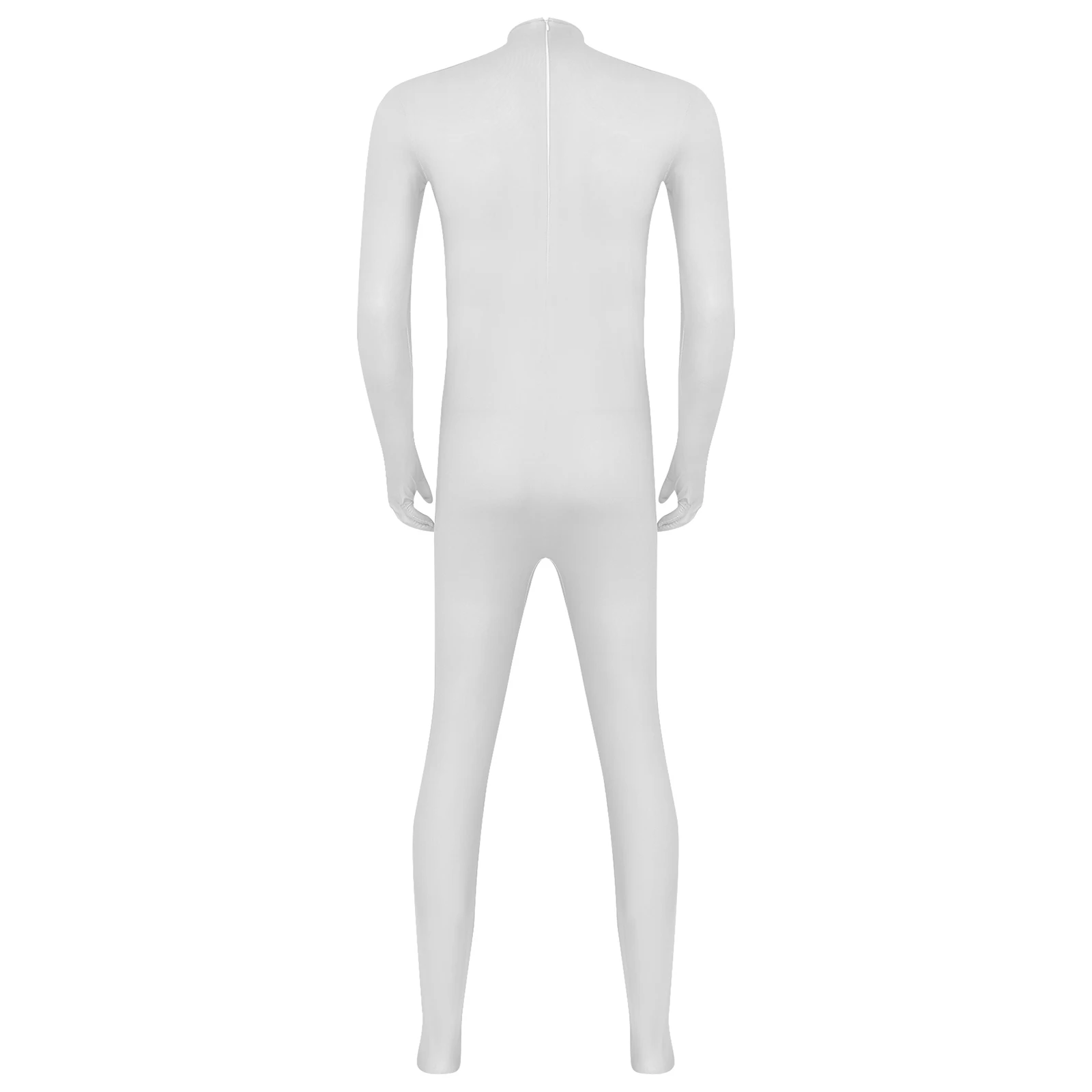 Stoking Tubuh Ultra-lembut Pria Lengan Panjang Baselayer dengan Sarung Tangan Legging Pakaian Dalam untuk Olahraga Binaraga Pertunjukan Otot