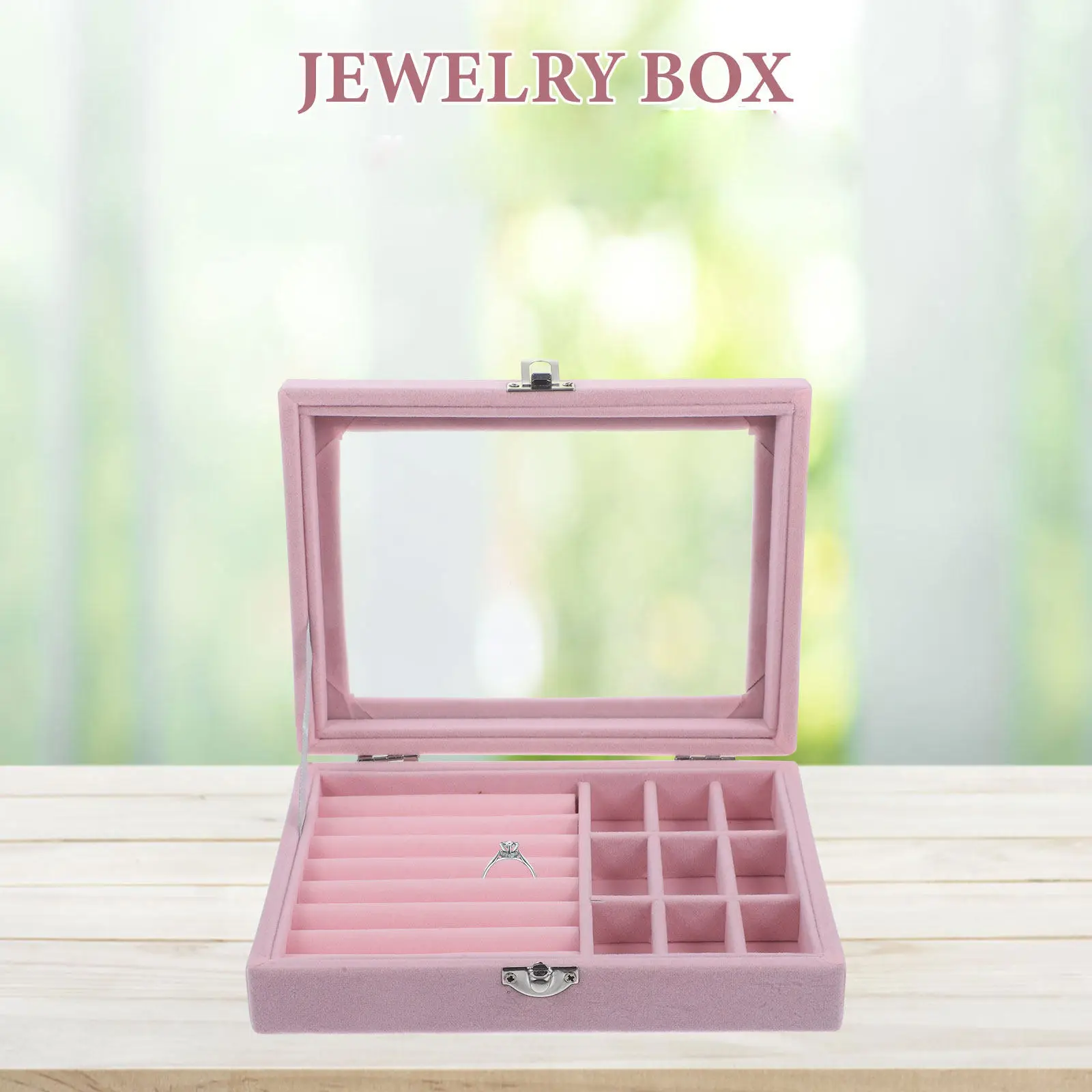 

1Pcs Flannel Jewelry Organizer High Capacity Rings Necklace Earrings Storage Case Waterproof Makeup Desk Decor Bedside Jewelry