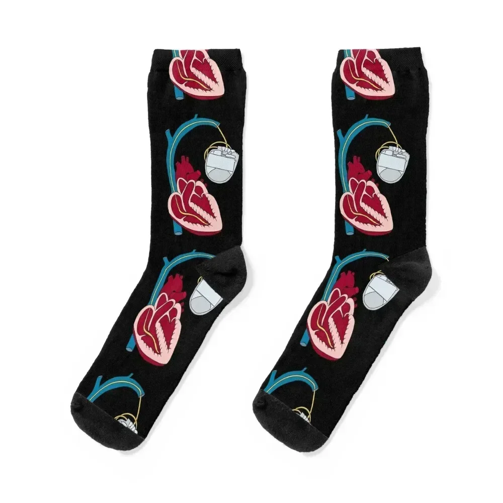 

Heart Defi medicine Socks Climbing basketball cartoon Argentina Socks For Man Women's