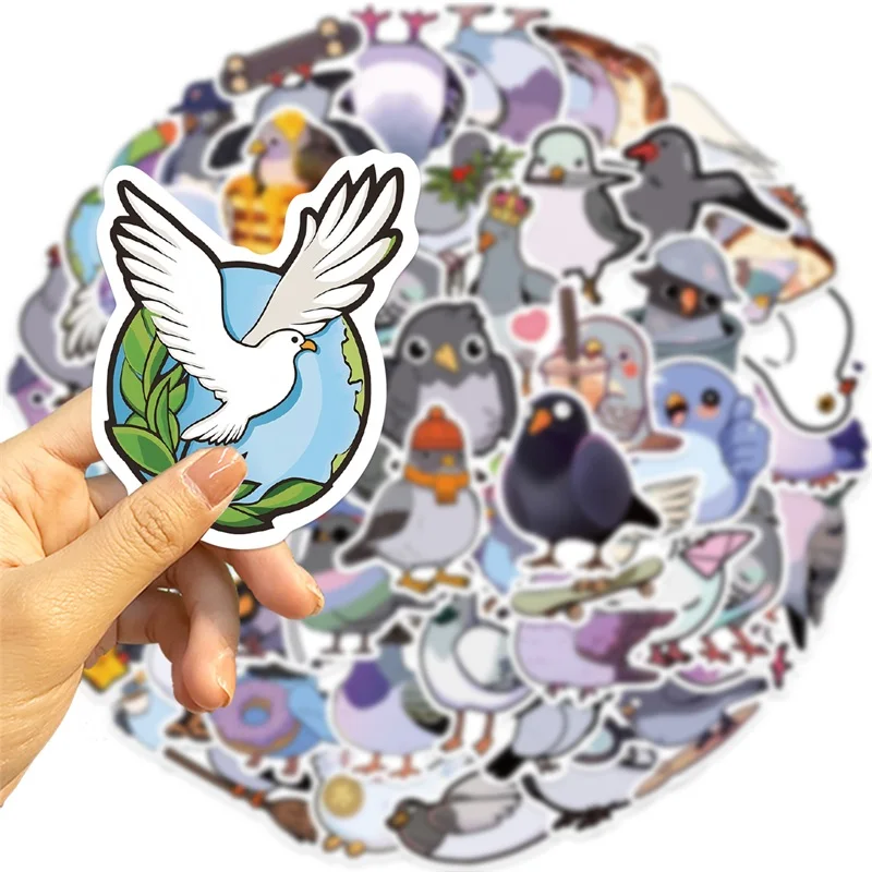 10/30/50PCS Kawaii Pigeon PVC Sticker Aesthetic Chidlren\'s Korean Stationery Decoration Scrapbooking School Supplies for Kids