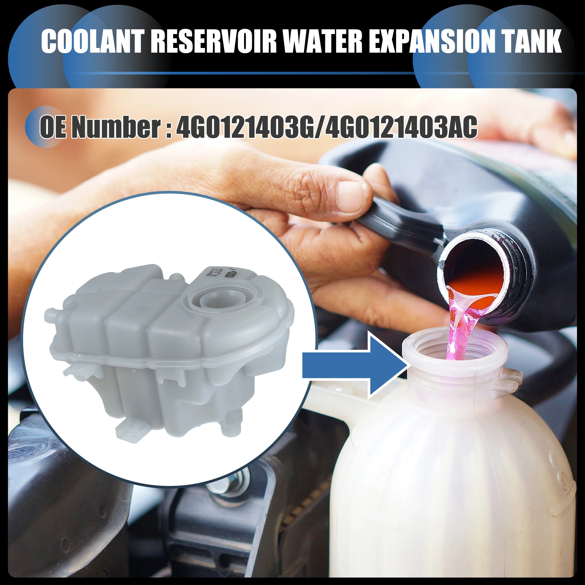 

Переливный бак UXCELL для расширения охлаждающей жидкости No 4G 0121403 Г/4Г 0121403 AC для Audi A6 4G2 C7 3.0L седан 2011-2014