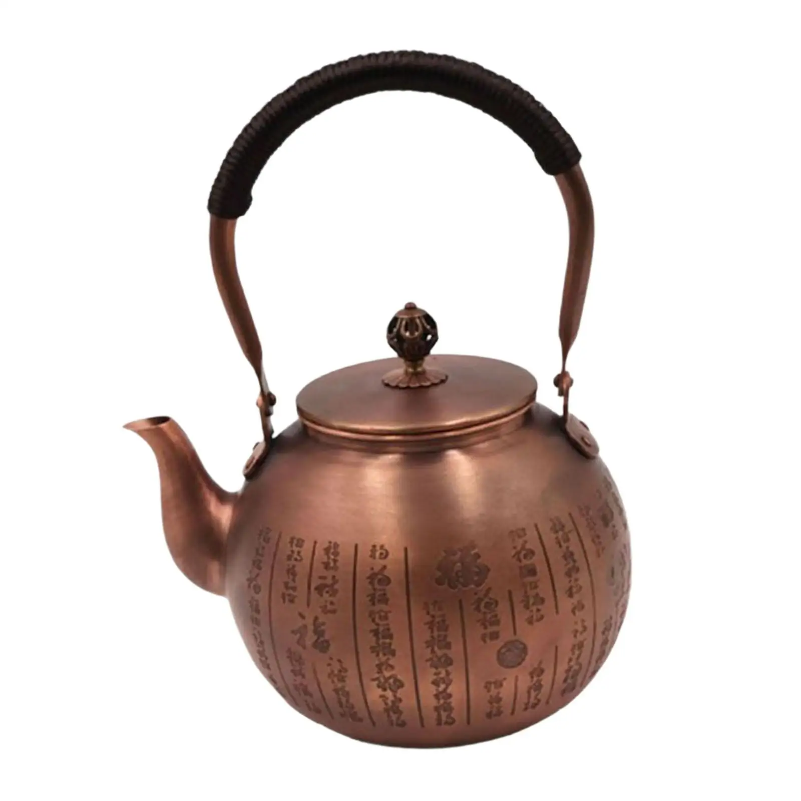 

Handmade Copper Kettle Water Boiler Jug with Handle Tea Infuser 1.2L Boiling Kettle for Kitchen Camping Outdoor Tea House Hiking