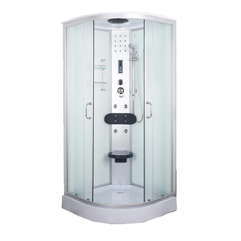 

Integral shower room, bathroom, integrated household simple bath room, shower room, glass partition, fan-shaped wet and dry bath