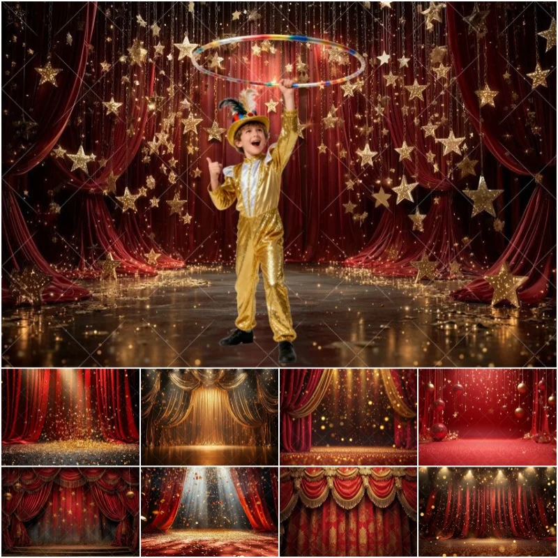 Tenda Rossa Da Palcoscenico, Tenda Da Circo, Festa Di Compleanno Per Bambini, Fondali Fotografici, Sfondi Fotografici, Zona Fotografica Per Studio Fotografico