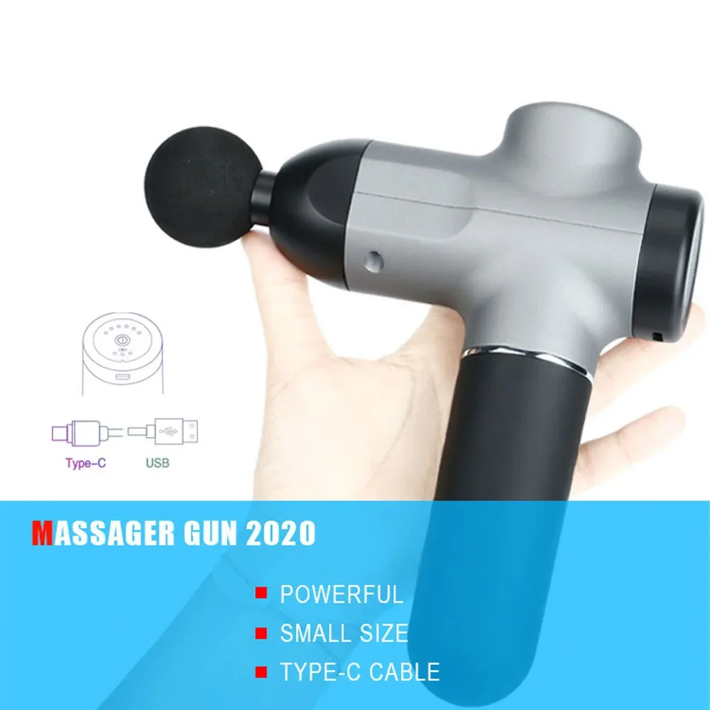 Typc-C USB Charge  Portable Booster Mini Small  Massage Fascial Gun With Brushless Motor