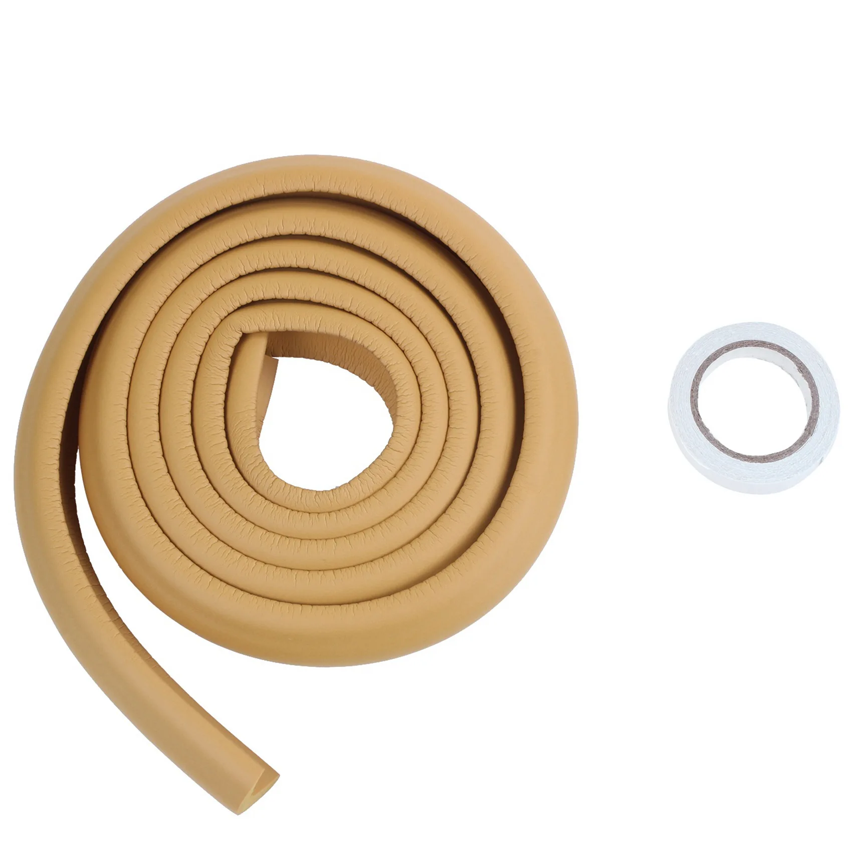 

A63T-2X 2M Children Protection Table Guard Strip Baby Safety Products Glass Edge Furniture Horror Crash Bar (Wood Color)