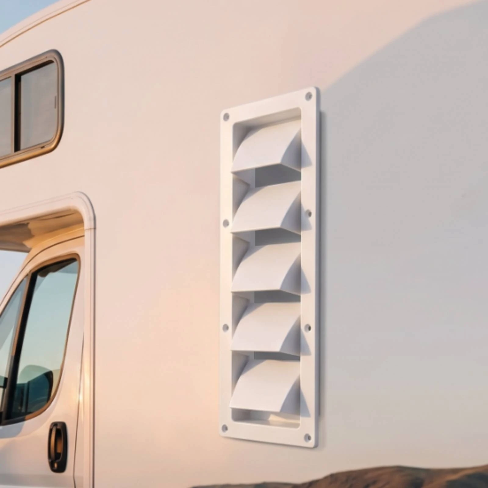 Boat Louvered Vent with Screws Low-Profile Boat Louvered Vent Ventilation Panel Rainproof Long-Lasting for RV Owners, Boats, RVs