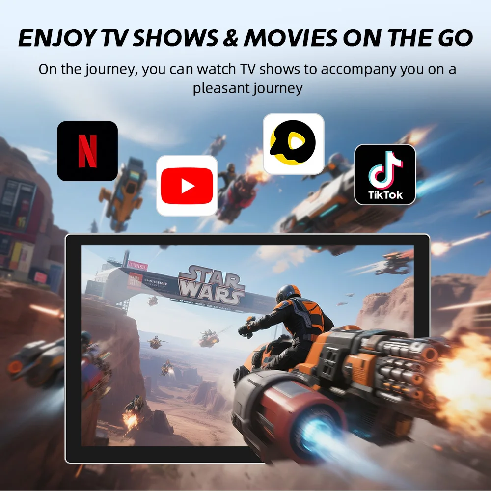 شاشة عرض مسند رأس السيارة مقاس 13 بوصة IPS Android مشغل فيديو المقعد الخلفي للسيارة شاشة تعمل باللمس لمشغل المقعد الخلفي للسيارة #2