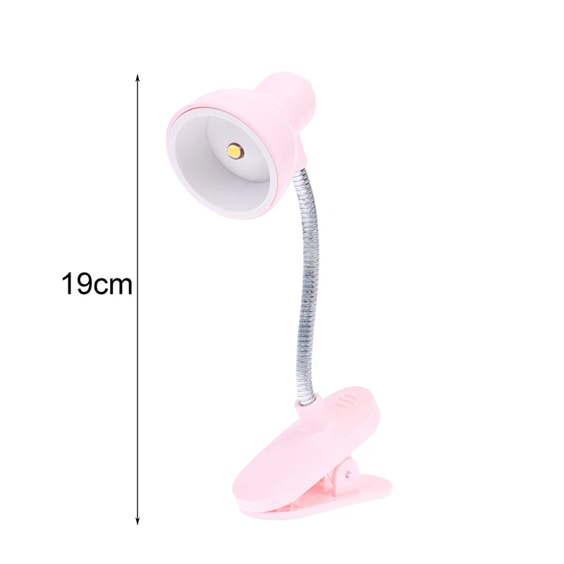 1Pc Mini LED Clamp Reading Lamp Night Lights Read Bedside For Bedroom Study Clip Design Home Portable Book Clip Lamp