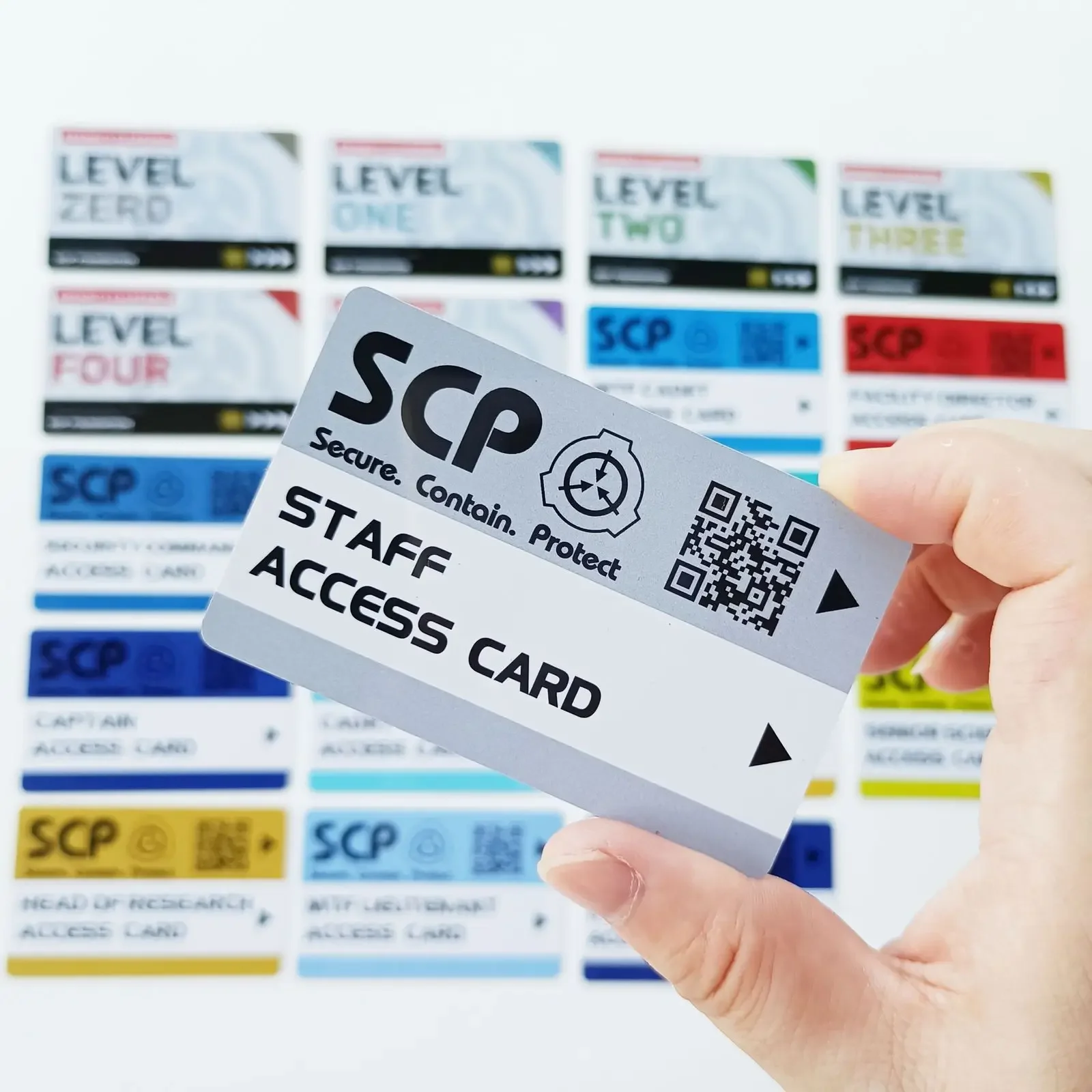 Scp foundation id keycard Special Containment Procedures Foundation Cosplay Access Grade card