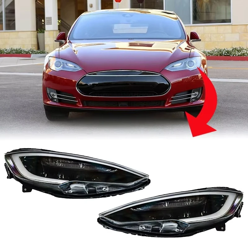 For Tesla Model S Gen 1 to Gen 2 High Quality Smoked Headlights Top Seller Model S Drivers 1pc