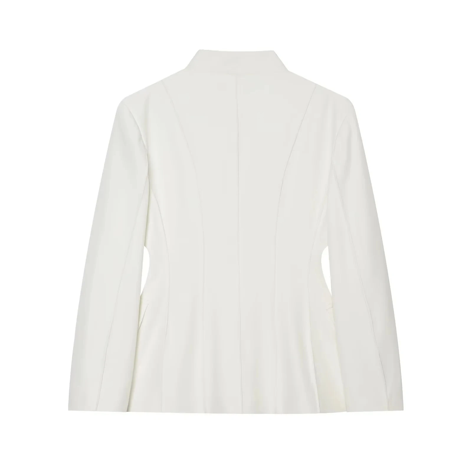 KONDALA Vintage Chic Büro-Damen-Blazer mit V-Ausschnitt, versteckter Knopfleiste und Taschen, schmal geschnitten, modischer Frühling/Sommer 2026 Freizeit-Blazer – Detail 4