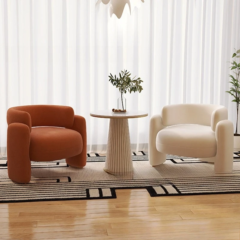 Nordic single sofa chair courtyard Internet celebrity reception table and chair combination clothing store small apartment leisu