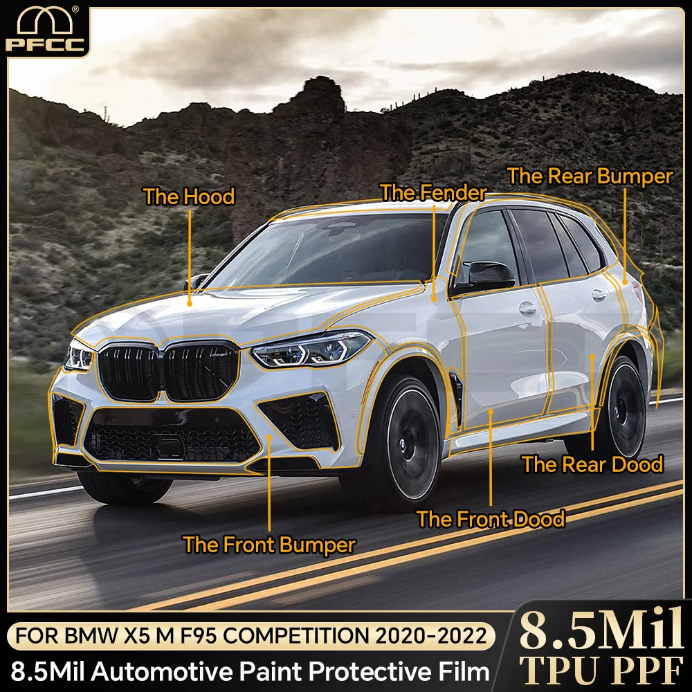 

PPF for BMW X5M F95 COMPETITION 2020-2022 Transparent PPF Body Sticker Front Rear Trunk Protective Film Anti Scratch Resistant