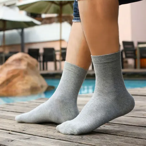10 par/parti herrsockor av kammad bomull, svart, casual, affärsmässig, andningsbar, högkvalitativ, herrsocka, nya för män, plusstorlek, EU38-48 8 best sales bulkstrumpor - №5
