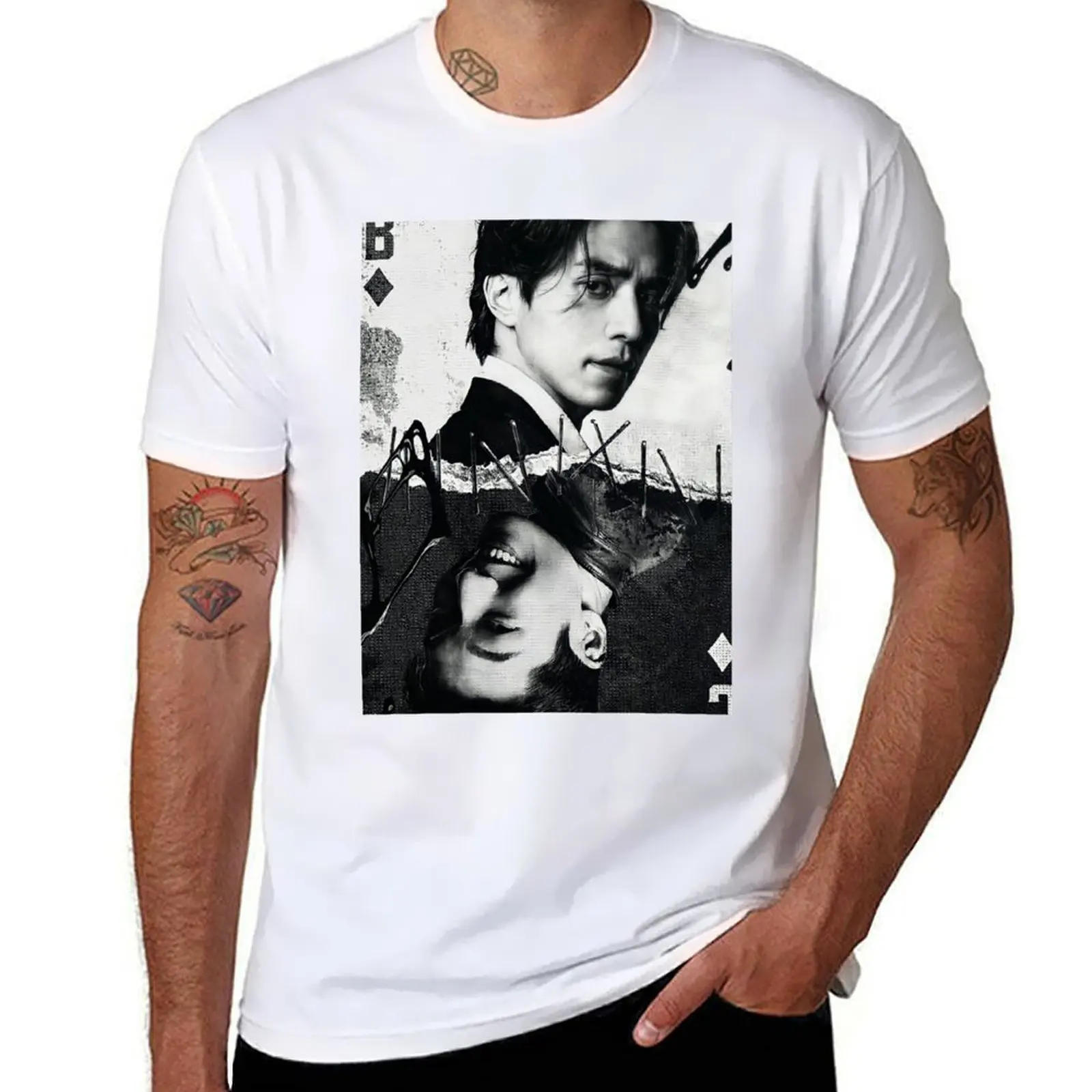 

Bad and Crazy Kdrama - Lee Dong-Wook n Wi Ha-Joon-movie star T-Shirt t shirts for man pack cotton funny t shirts cotton T-Shirt