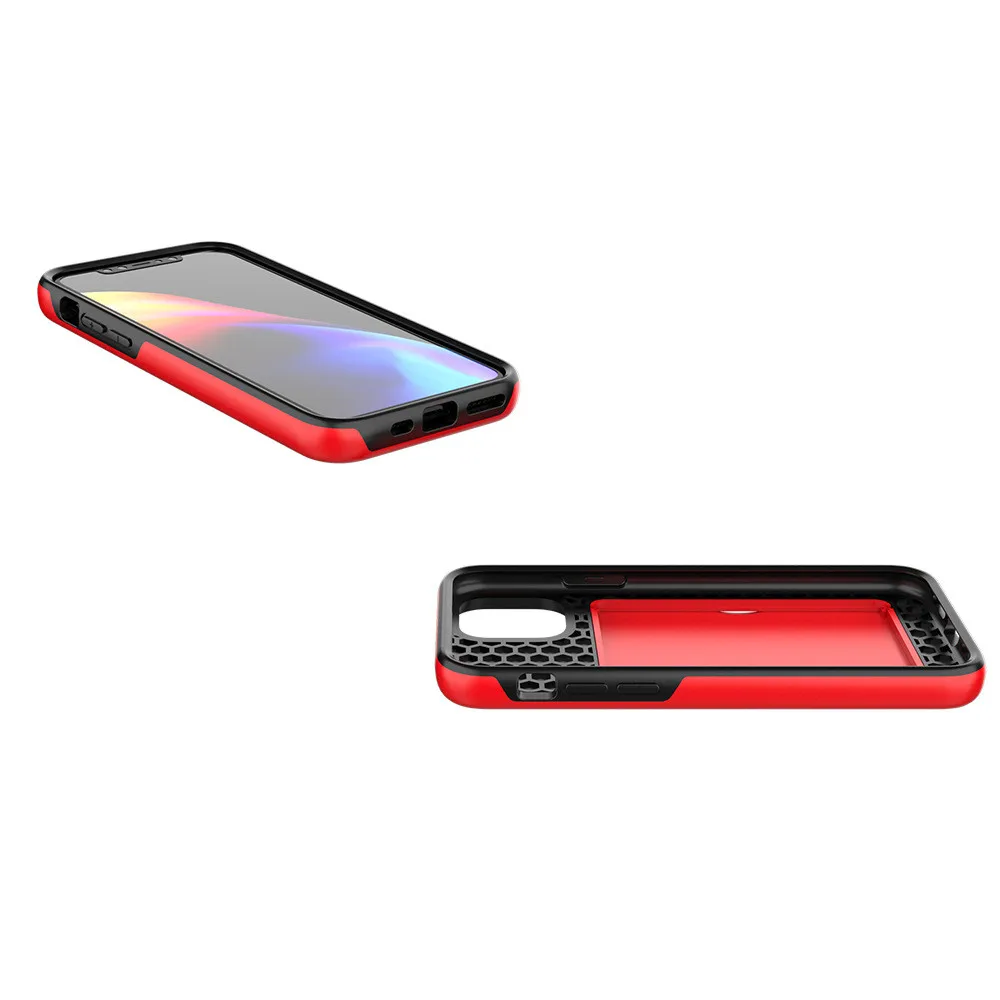 아이폰용 캔디 컬러 케이스, 아머 카드 슬롯 커버, 아이폰 15 15Pro 15plus 15promax Funda Coque