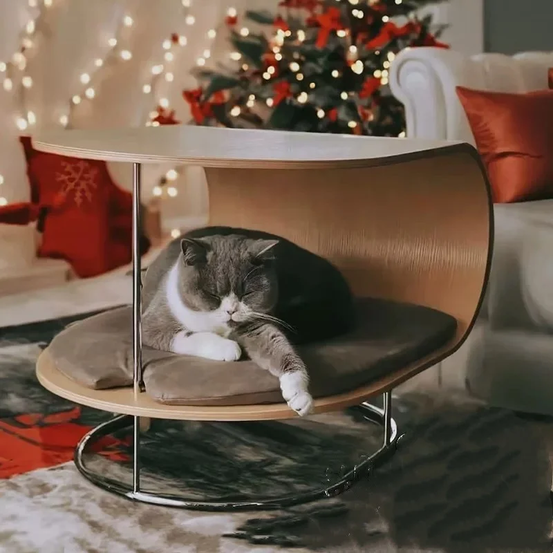 Cat bed creative simple design, suitable both human pet share.Anti cat scratch feature.Easy to clean. Portable pet bed tea table