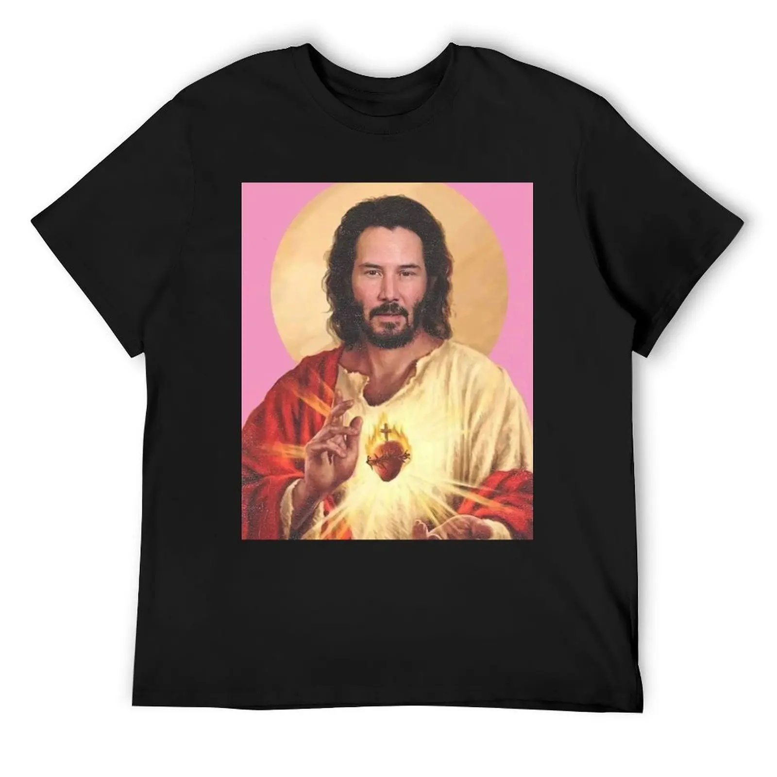 

keanu ,reeves ,jesus T-Shirt plus sizes custom t shirt T-shirts for men cotton