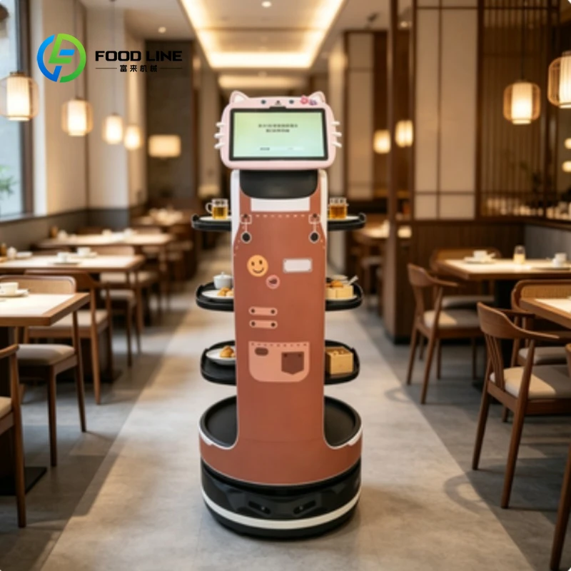 Custom Smart Food Delivery Robot, Intelligent Automatic Serving Robot for Restaurant Catering Commercial Service