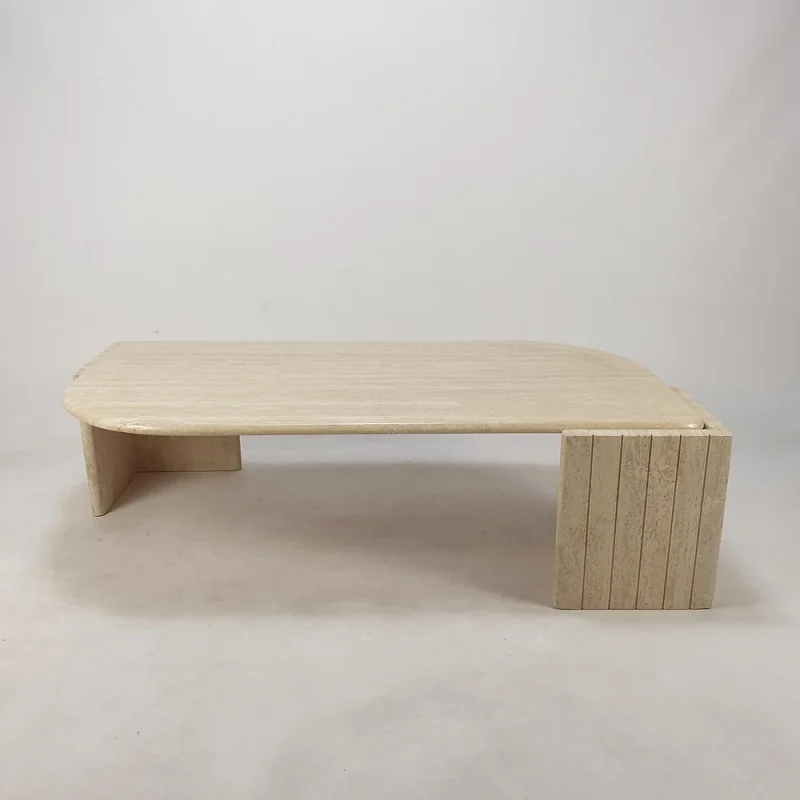 

#Wabi Sabi Design Natural Travertine Customized Size Furniture Coffee Table for Home