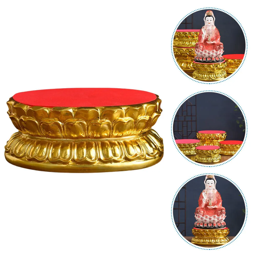 

Ceramic Buddha Statue Base Round Sculpture Holder Home Decor Avalokitesvara Display Stand Ceramic Base