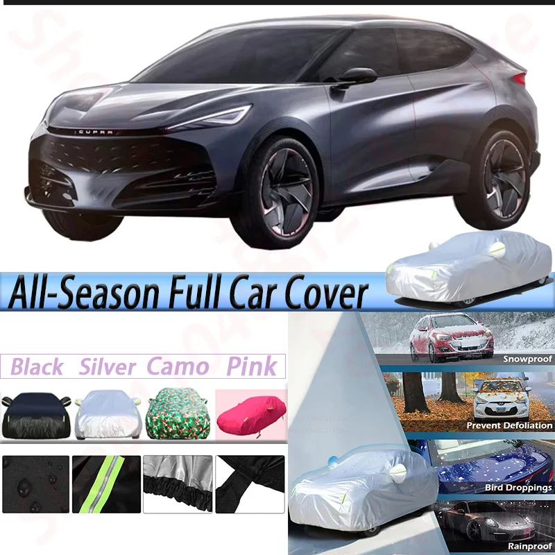 

Waterproof Car Covers Outdoor Anti UV Sun Rain Snow Wind Protection Auto Cover Dustproof For Seat Cupra Tavascan 2022-2025