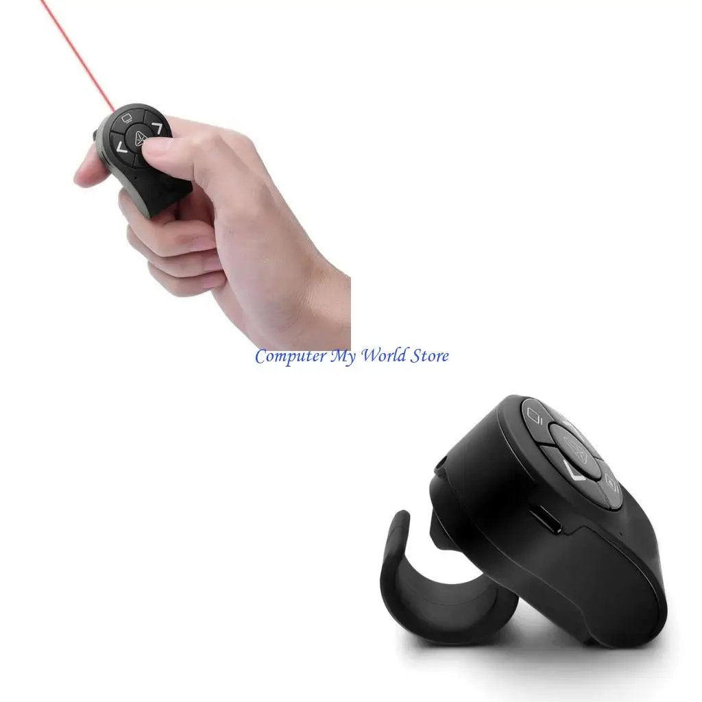 

Presentation Remote Clicker 2.4GHz RF Wireless Presenter Finger Ring PPT Clicker
