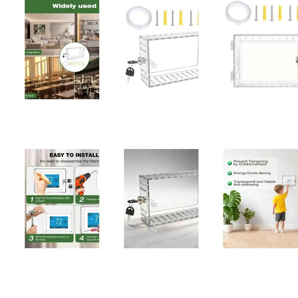 Universal Thermostat Guard Box Reinforced Structure Access Ventilation