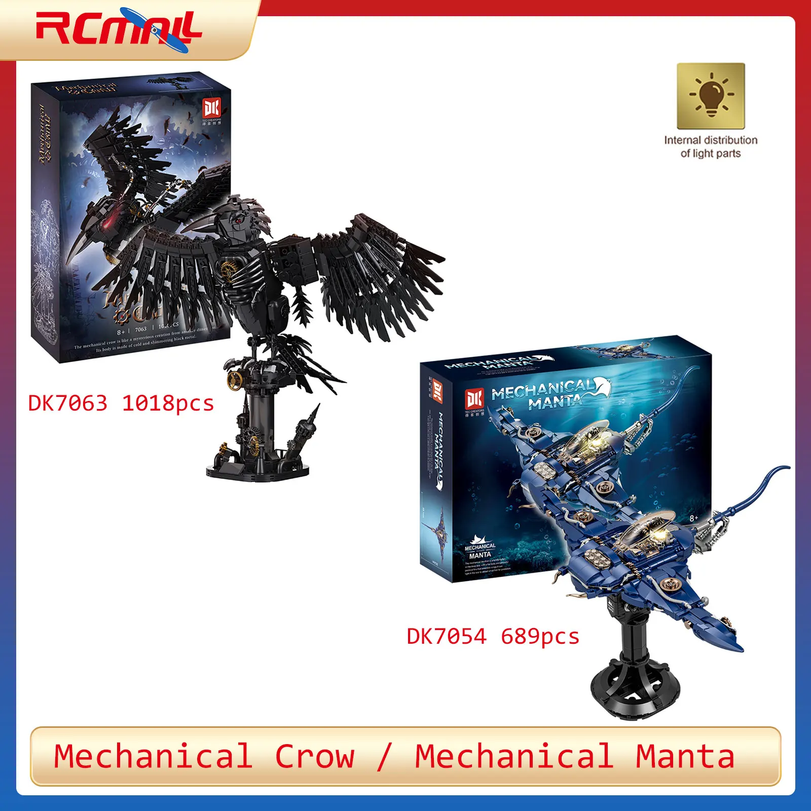 

Механическая ворона/механическая Манта, мелкие частицы, креативные собранные строительные блоки, детские развивающие игрушки, подарок на день рождения