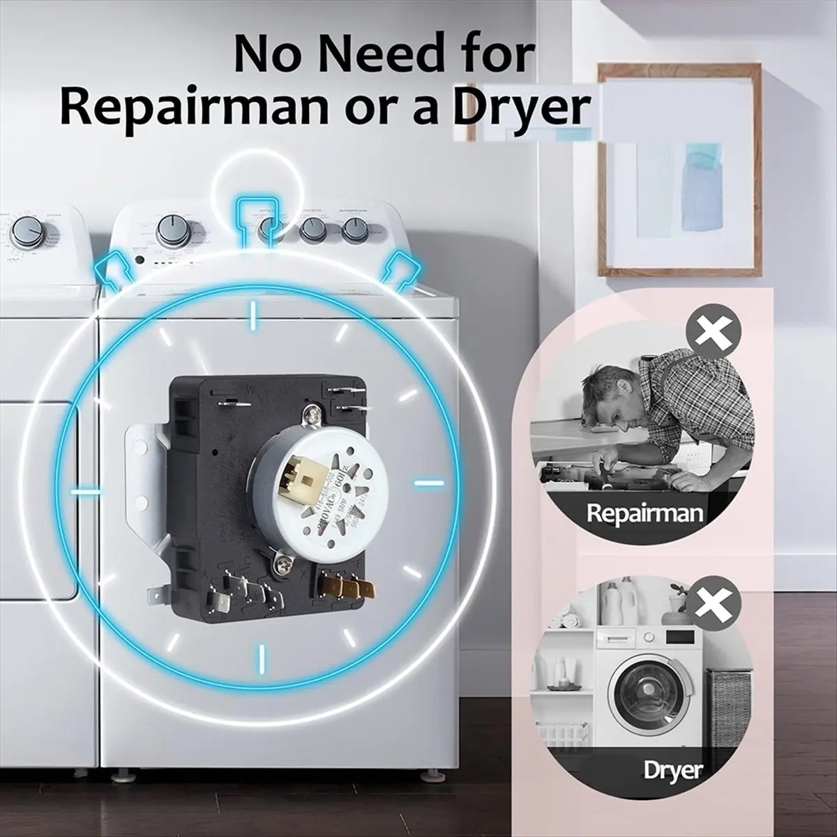 W10185982 Dryer Timer for WGD4800XQ0 WED4815EW1 110C61182011 WPW10185982 418-618-20-B5 PS11749831