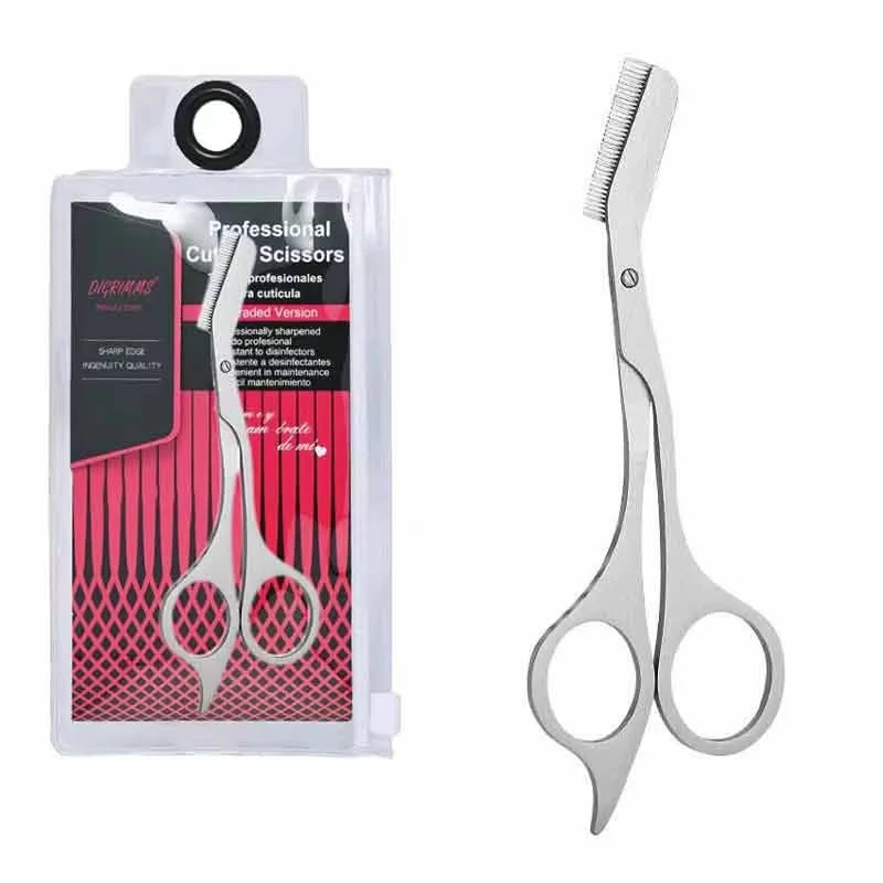 1Pcs Edelstahl Pflege Augenbraue Gestaltung Schere Werkzeuge Augenbraue Trimmen Schere mit Kämme Augenbraue Trimmer Kit