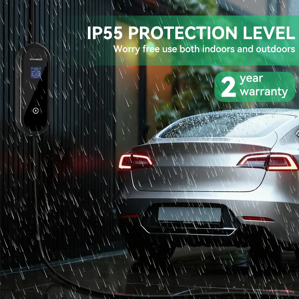 IPENGEN 7 kW tragbares EV-Ladegerät Typ 1, 5 m Kabel, 32 A, SAE J1772, CEE-Stecker, EVSE-Ladung für Elektrofahrzeuge, einstellbarer Strom – Detail 6