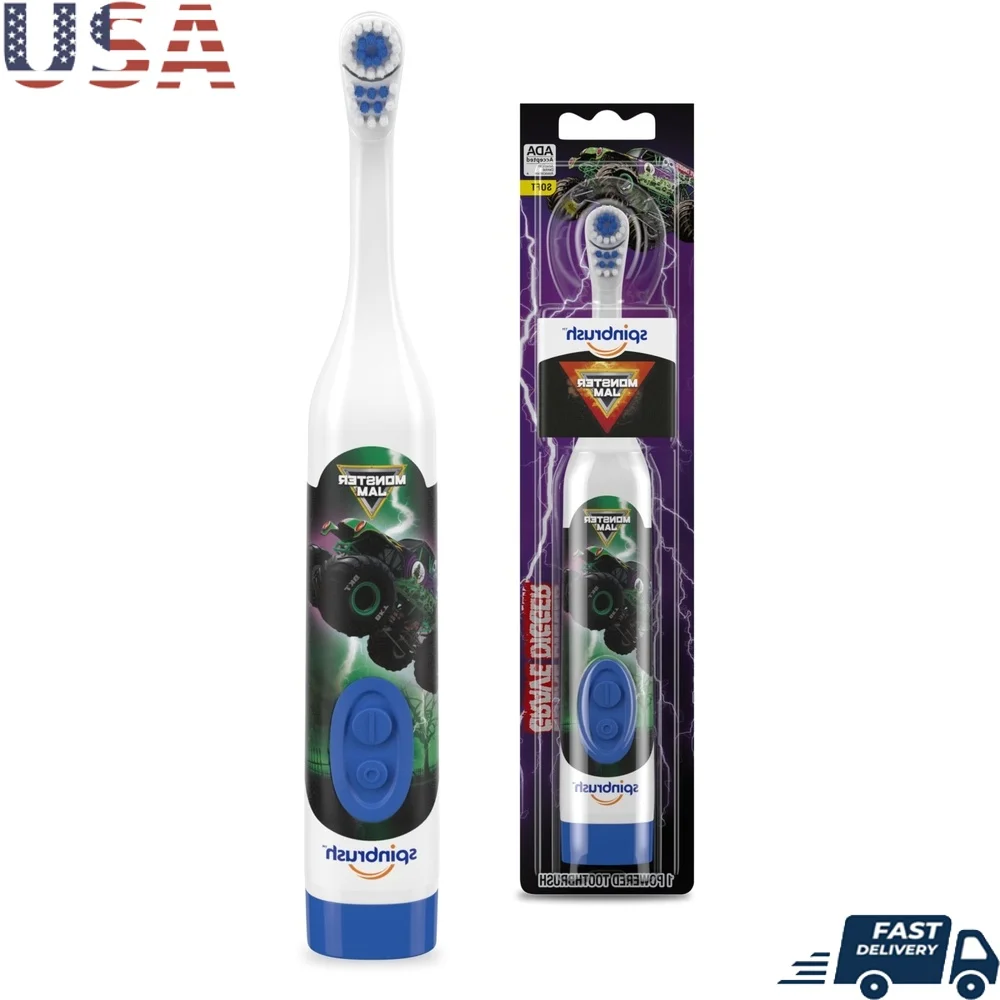 

Электрическая зубная щетка с питанием от батареи для детей в возрасте 3, головка с мягкой щетиной, герметичный дизайн, поощряет здоровое чистить, веселое уход за полостью рта