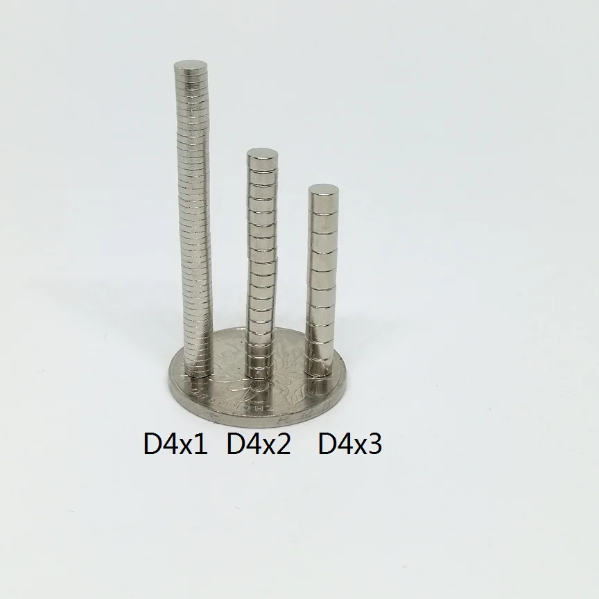 10 50PCS/LOT Disc NdFeB Magnet 4*1 4*2 4*3 N35 Strong Neodymium Permanent Magnets 4x1 4x2 4x3
