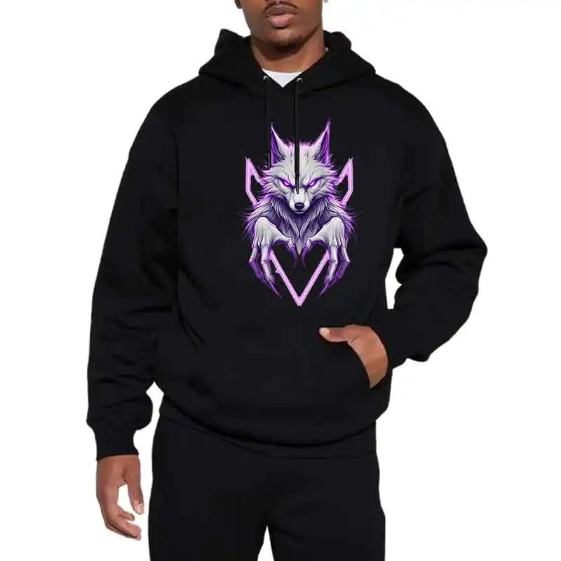 

Мужская спортивная толстовка с капюшоном из премиальной ткани европейского размера, стильный флисовый свитшот для активного отдыха