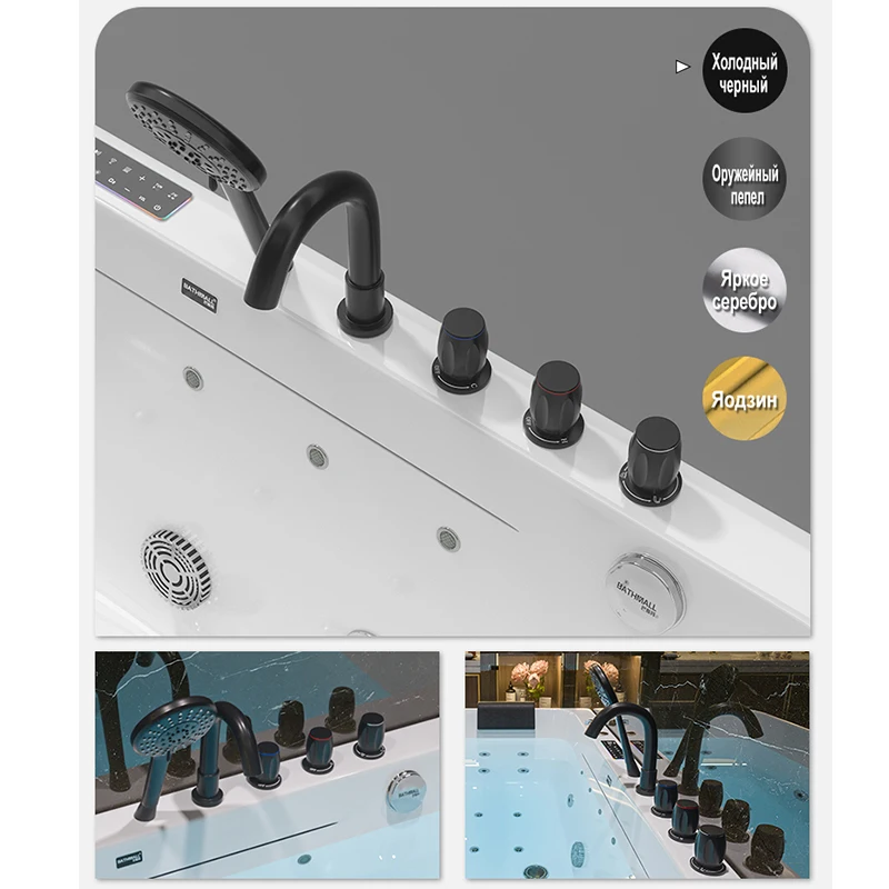 Acrylic Japanese Smart Surf Massage Bathtub with Heater and Sterilization