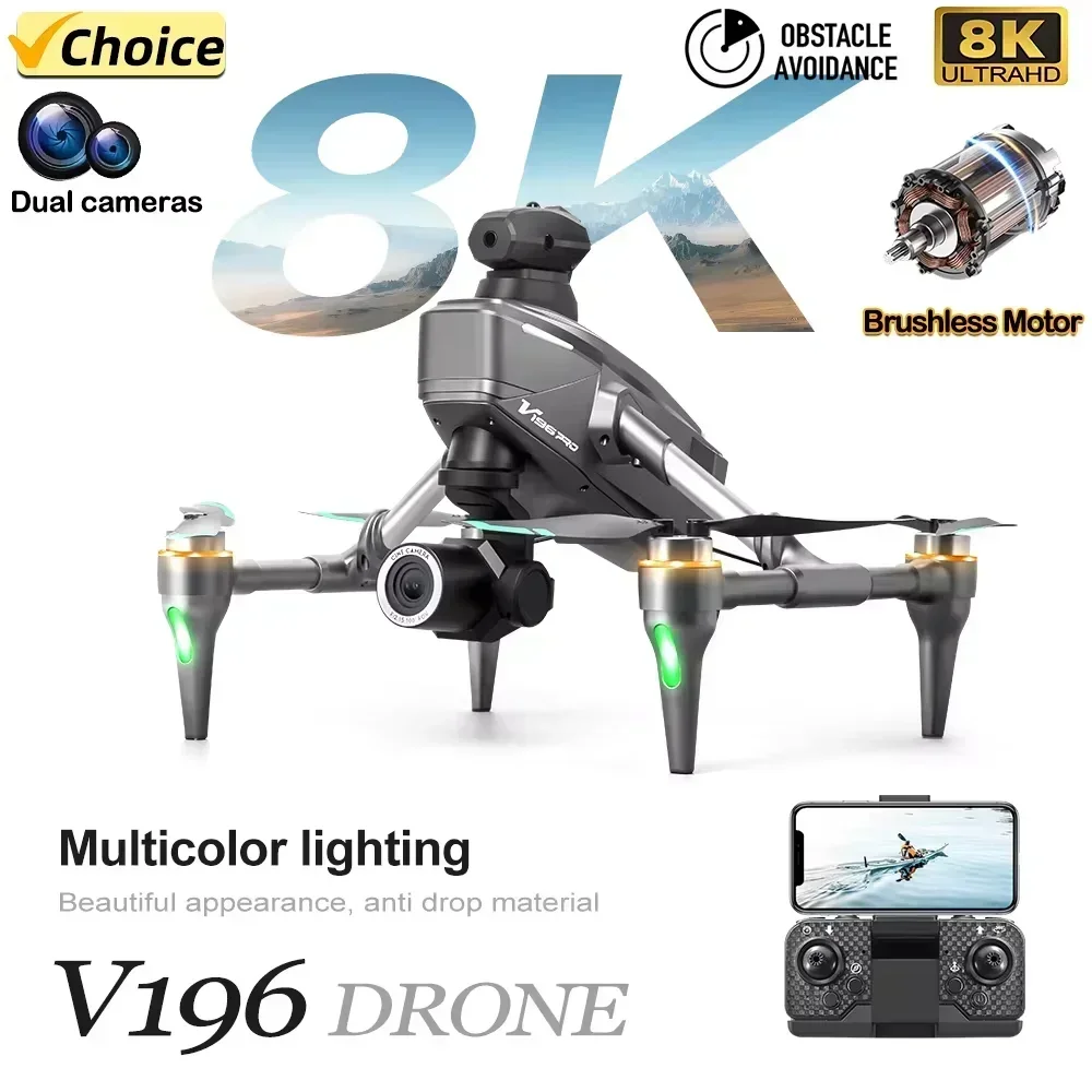 2024 V196 Original GPS Dron 5G Professional 8K HD Aerial Photography Dual-Camera Omnidirectional Obstacle Avoidance Drone Gift