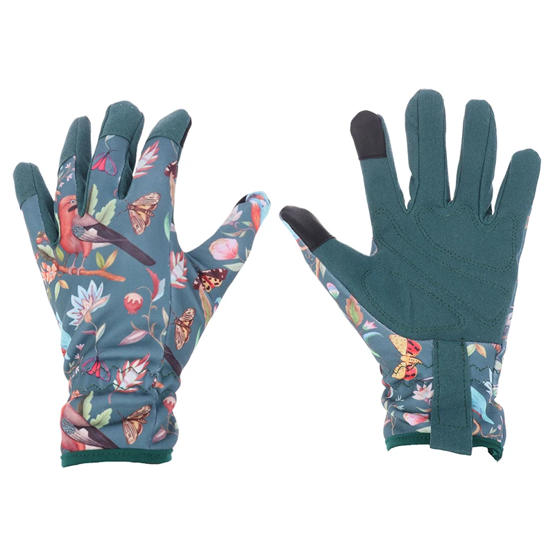 قفازات البستنة للنساء قفازات حديقة جلدية قابلة للتنفس مع قبضة قفازات عمل مقاومة للثقب ومقاومة للثقب