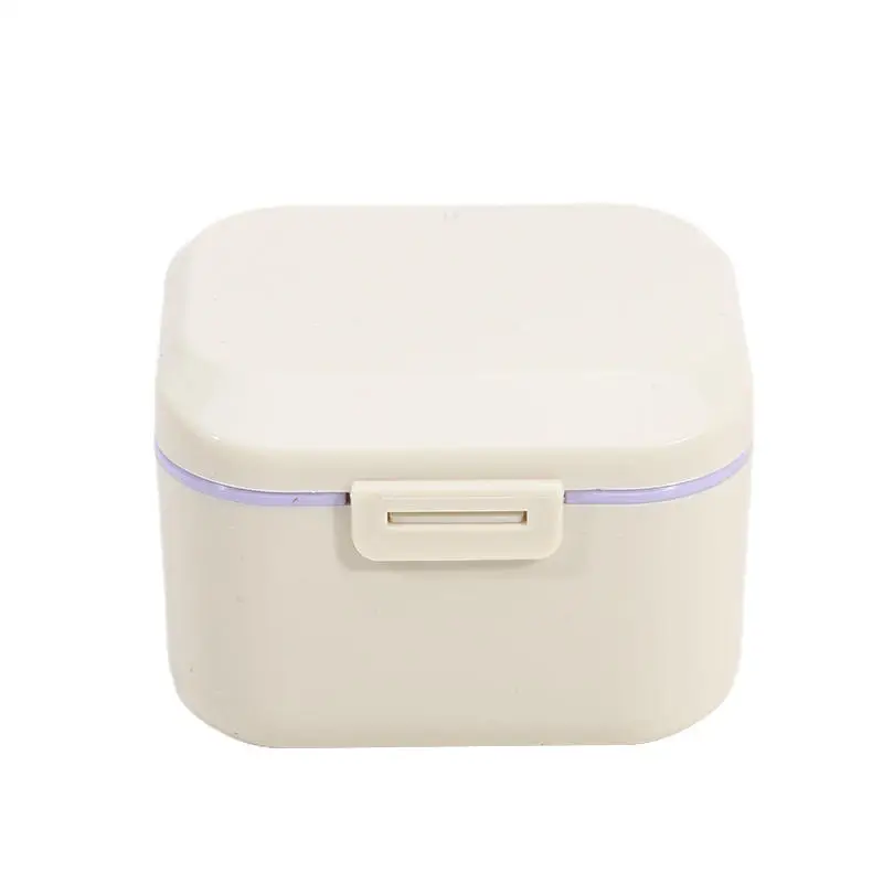 Retainer Case Portable Mouth Guard Box Oral Cleaning False Teeth Denture Storage Box Teeth Aligner Double Layer Braces Box