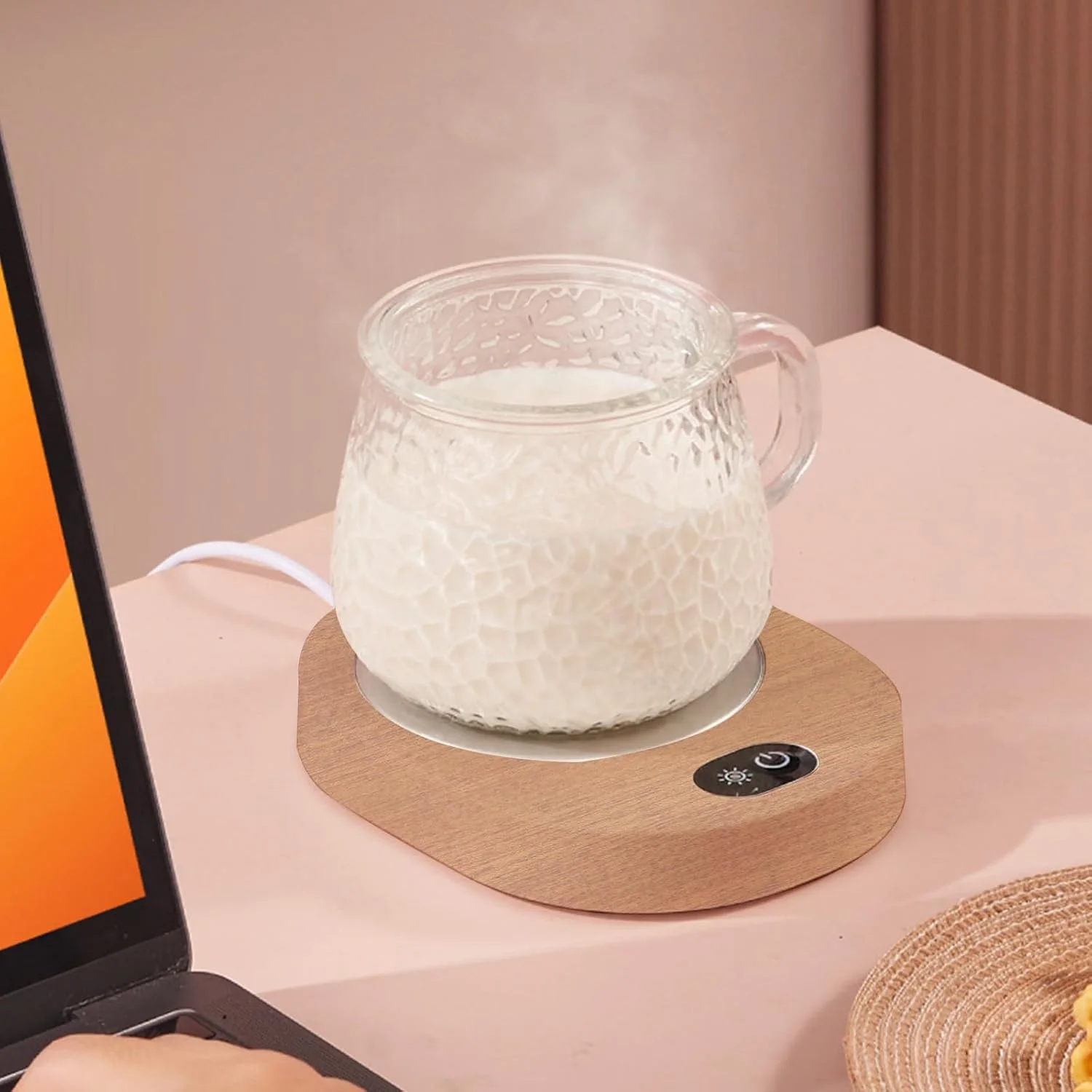 Convenient and Safe Cup Warmer Heat Preservation Cup Pad  Cup Warmer Suitable for Dorms Office and Traveling