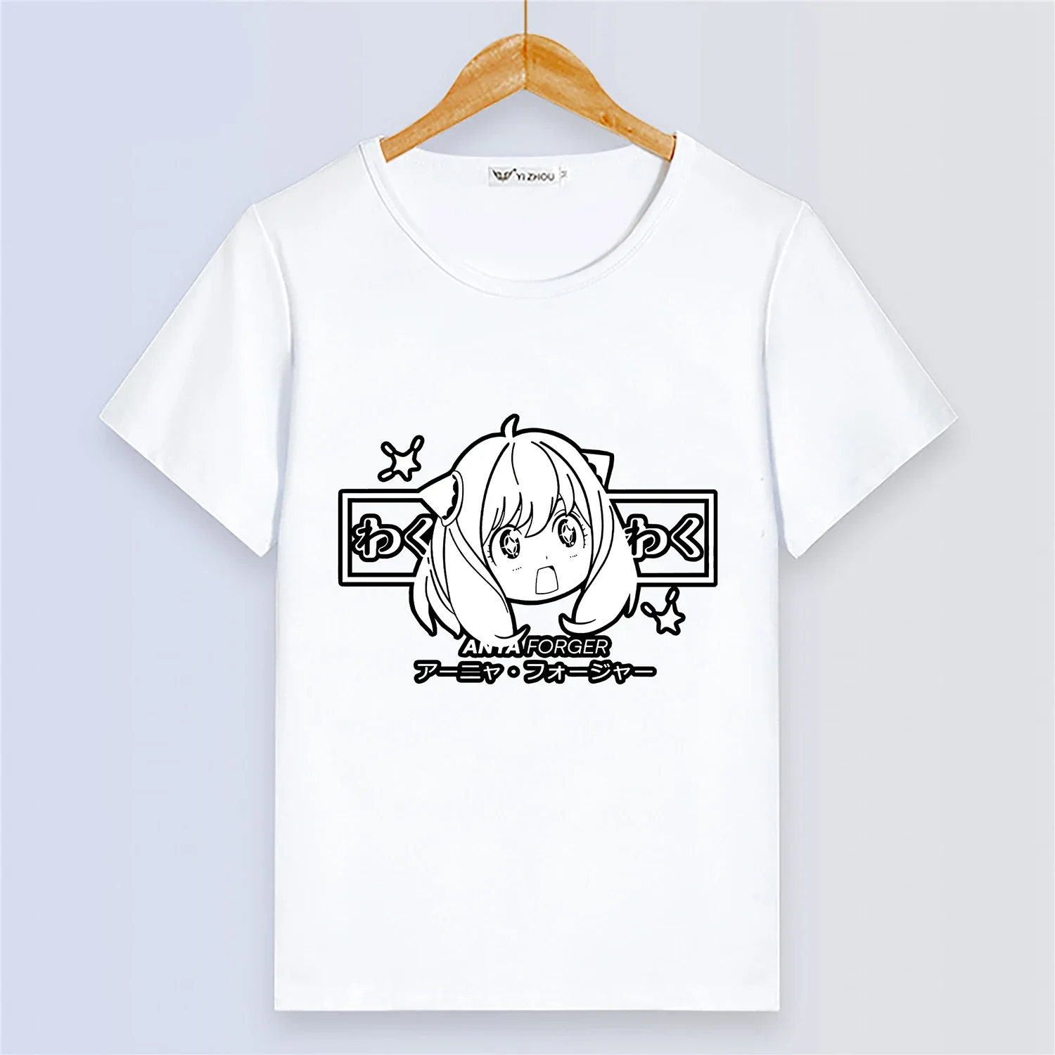 SPY×FAMILY Anime Short Sleeve T Shirt Digital Printing White Summer Tops Plue Size Couple Cartoon Kawaii Tee Harajuku Coats
