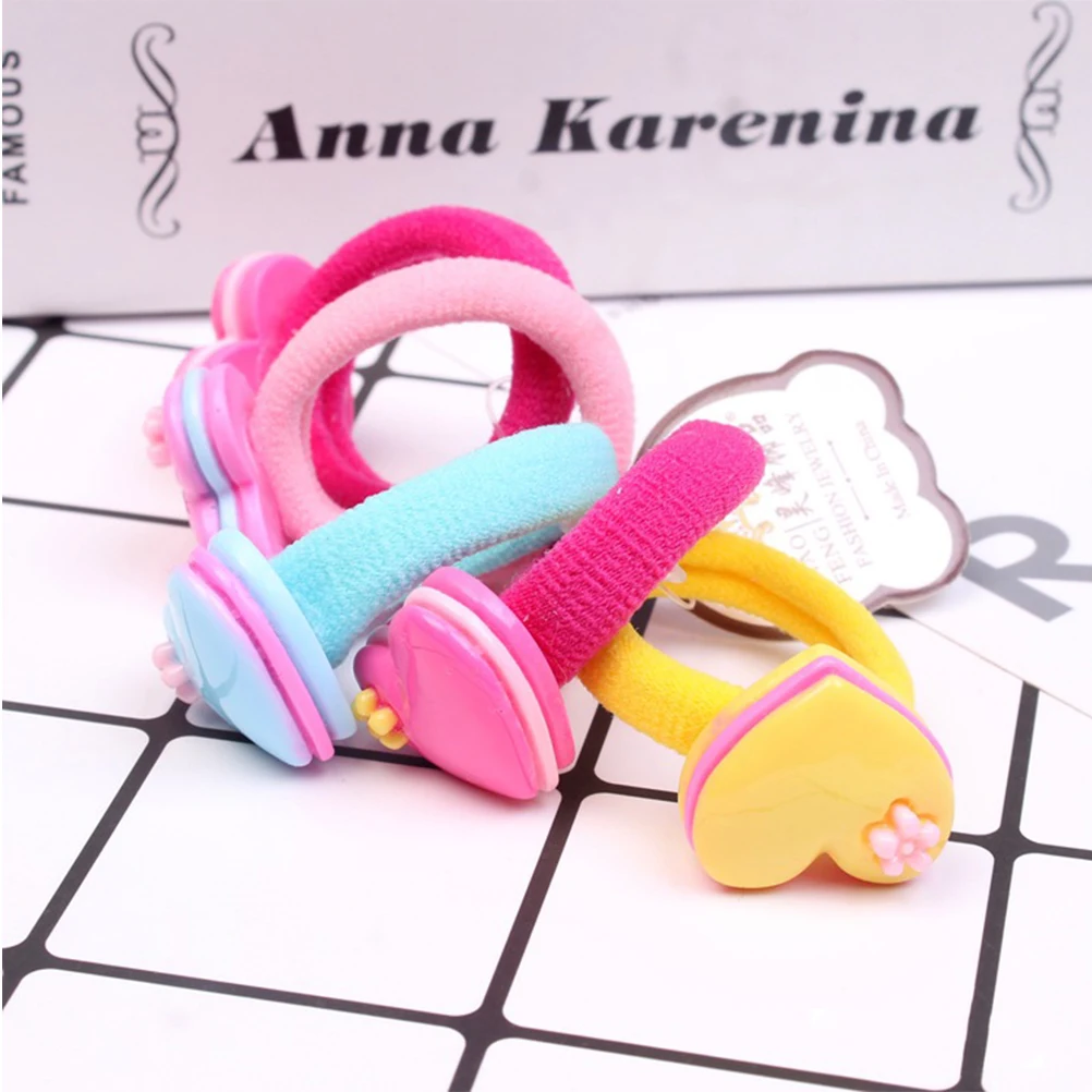 

20pcs Cartoon Ropes Stretchy Hair Ties Seamless Ponytail Holders Stylish Hair Ring For Assorted Color Rabbit