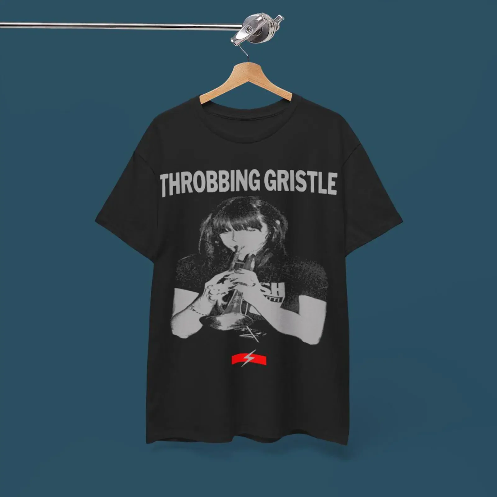 Throbbing Gristle Band T Shirt Indie Noise Experimental Music vintage Washed designer clothes Stylish Casual Stretched