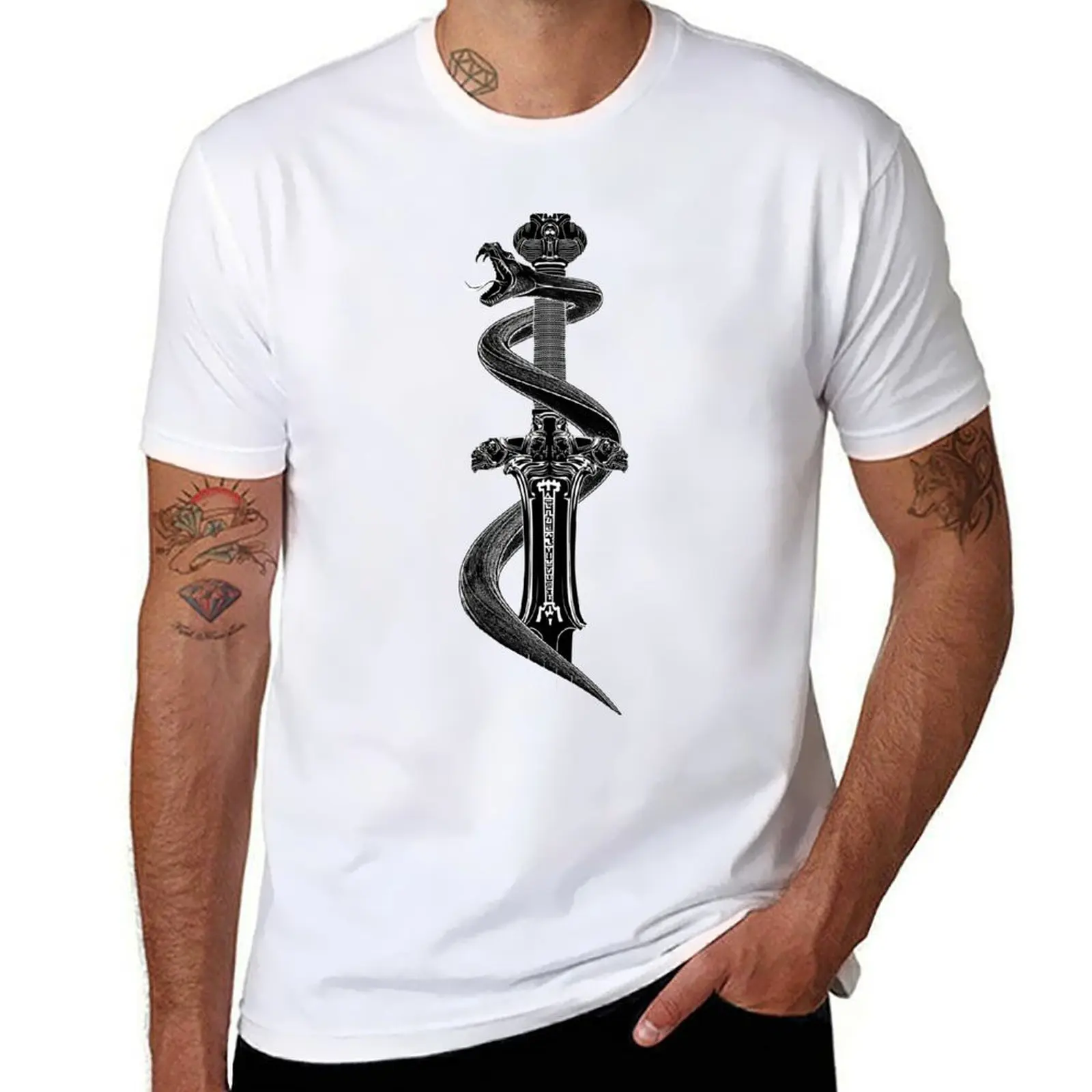 

Conan Sword with Snake T-Shirt t shirt man luxury t shirts for man pack cotton T-Shirt