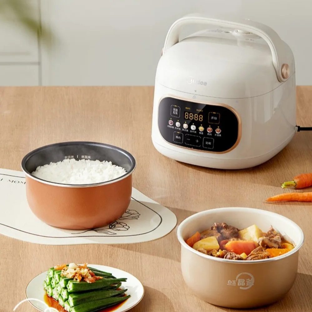 Midea electric pressure cooker 2.2L mini non-stick double bile pressure cooker multi-functional open-lid hot pot rice cooker