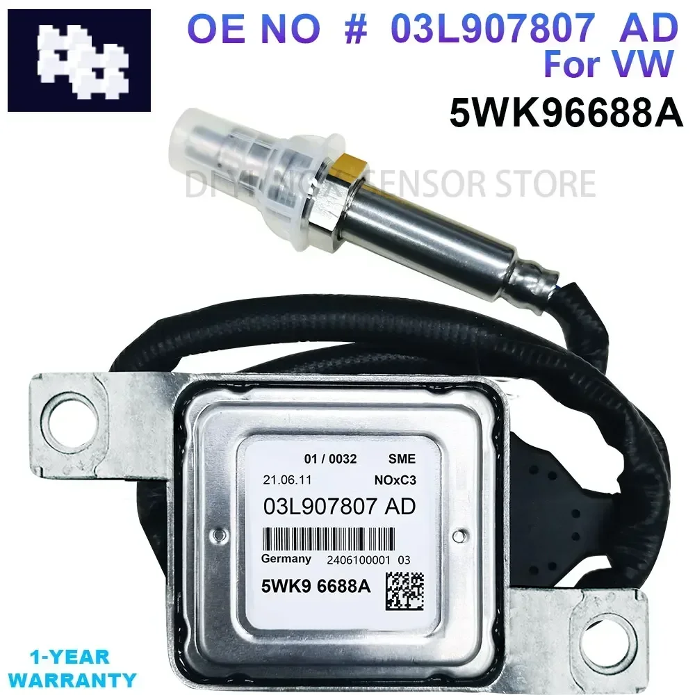 03L907807AD Nitrogen Oxide Sensor NOx Sensor 03L907807AD Fits For Audi A4 A5 S4 S5 VW Passat Sharan OEM 8K0907807E 5WK9 6688A