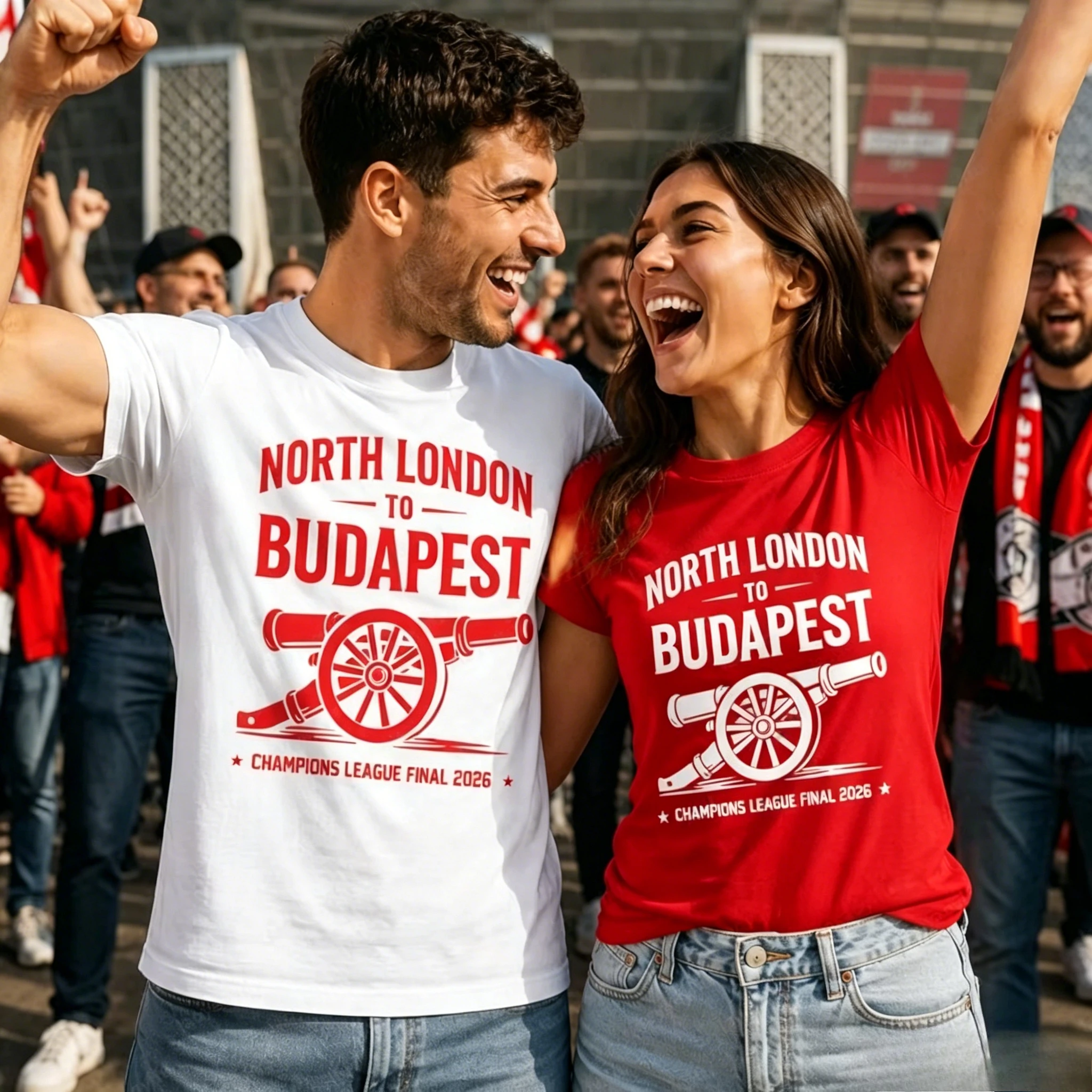 Camiseta Arsenal Final 2026, Camiseta de Futebol de Budapeste, Camiseta de Futebol de North London, Presente para Fãs do Arsenal, Roupas Masculinas, Camiseta Feminina