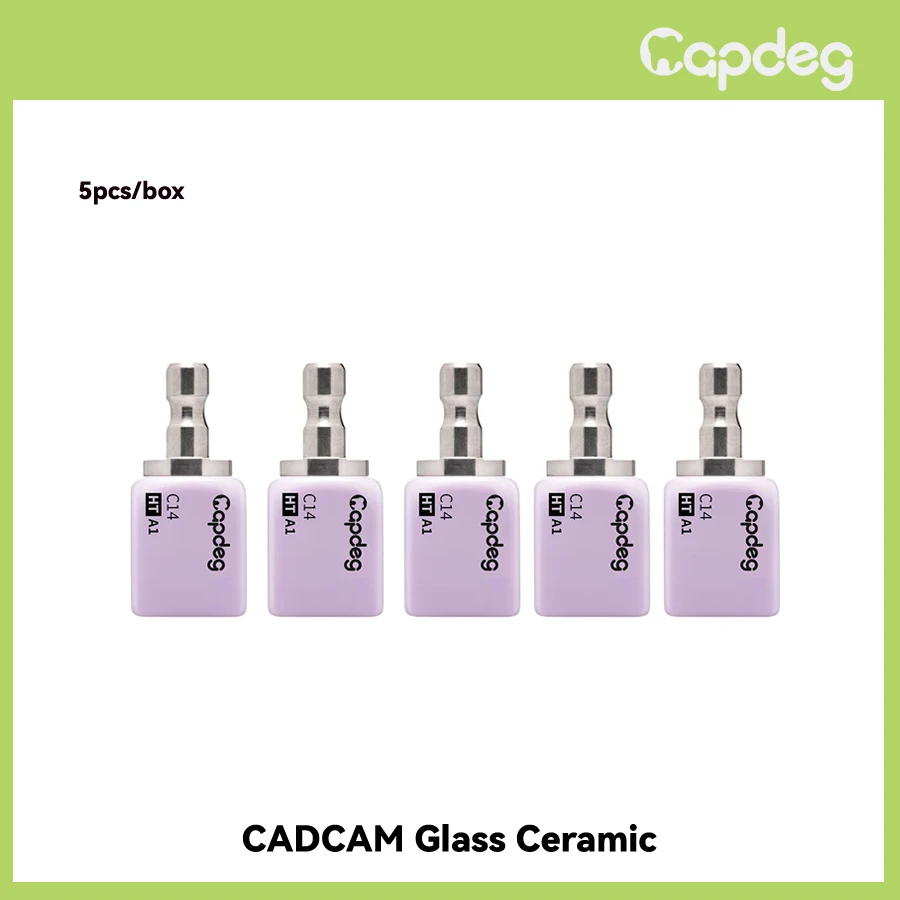 Blue Dental Glass Ceramic Blocks Lithium Disilicate C14 18x14x13mm Emax Blank for Dental Veneer Aesthetic Restoration